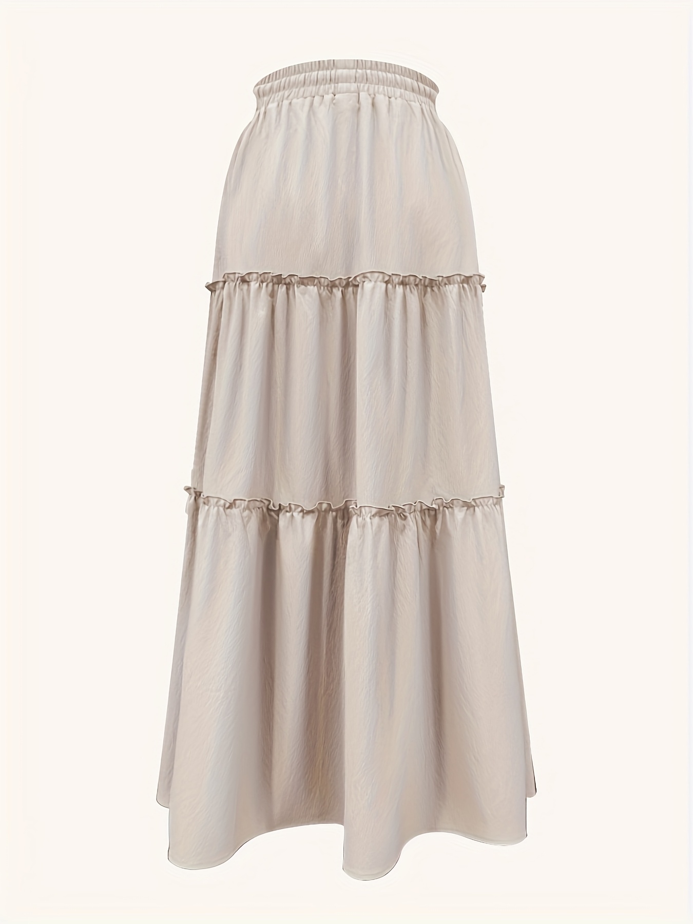 ハーリップトゥ　High-Waist Tiered Long Skirt M Annebouti Womens Summer Spring Boho Elastic Long Skirts High