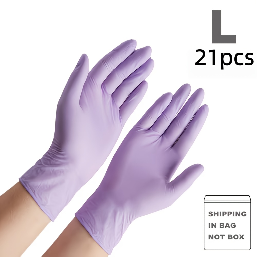 TEMU Light Purple Disposable Nitrile Gloves, -free And Powder-free, Unisex, Ideal For Home Cleaning, Painting, And Daily Chores, Essential For Women,