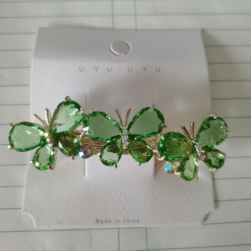 TEMU 1pcs Crystal Rhinestones Hair Barrettes French Clip Vintage Clip Hair Fashion Clips For Women