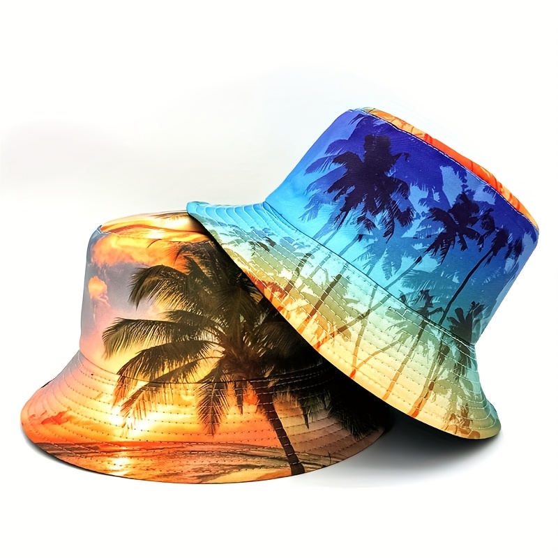 tree print reversible bucket hat - Temu