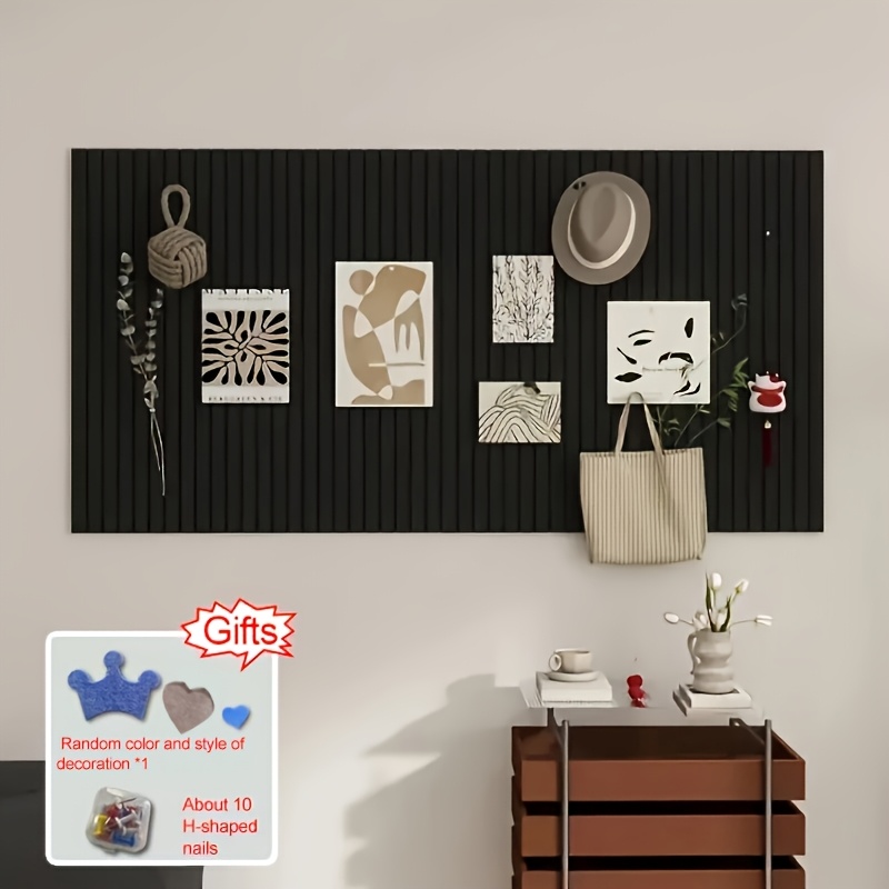 TEMU 1pc Of Large Bohemian Felt Wall Tile - Soft Bulletin Board Self-adhesive, Suitable For Home And Office Decoration, Offered Colors For Displaying