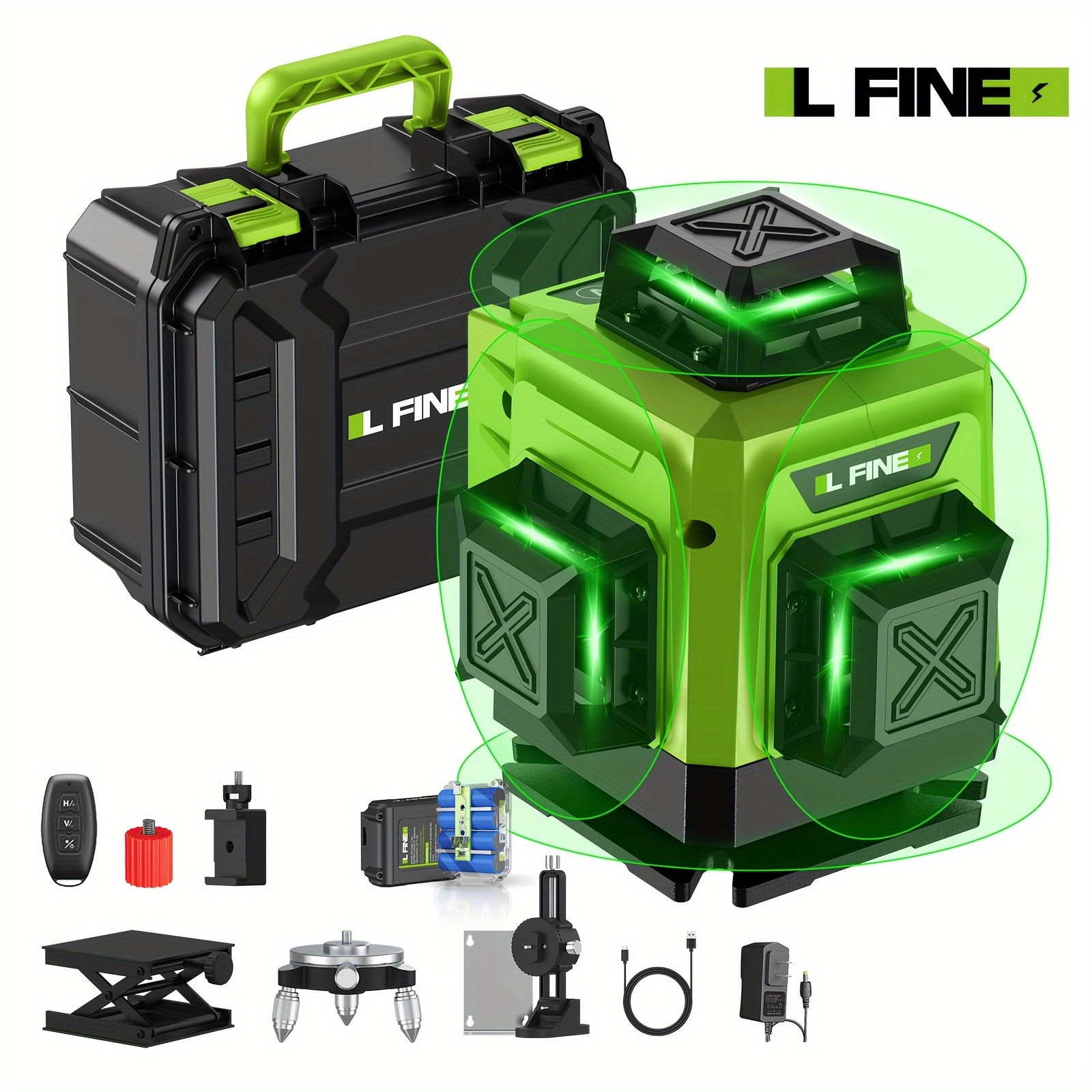 

Digital 16 Line Laser Level, 4800mah Large Capacity Battery, Long ,