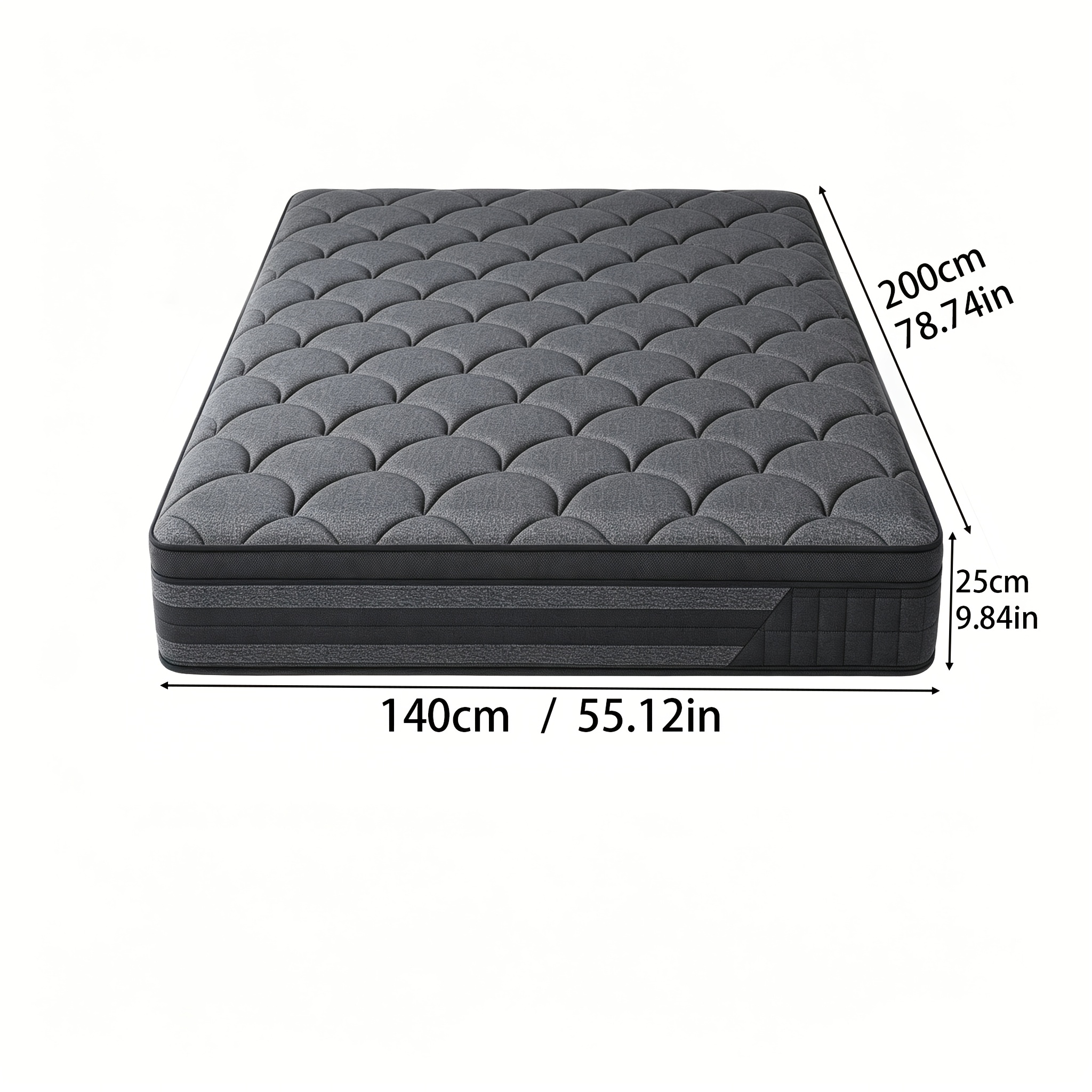 TEMU 160 X 200 Cm And 140 X 200 Cm Mattresses, Double Mattresses, Independent Mattresses, Soft And Comfortable, Medium Firmness, 25 Cm Thick