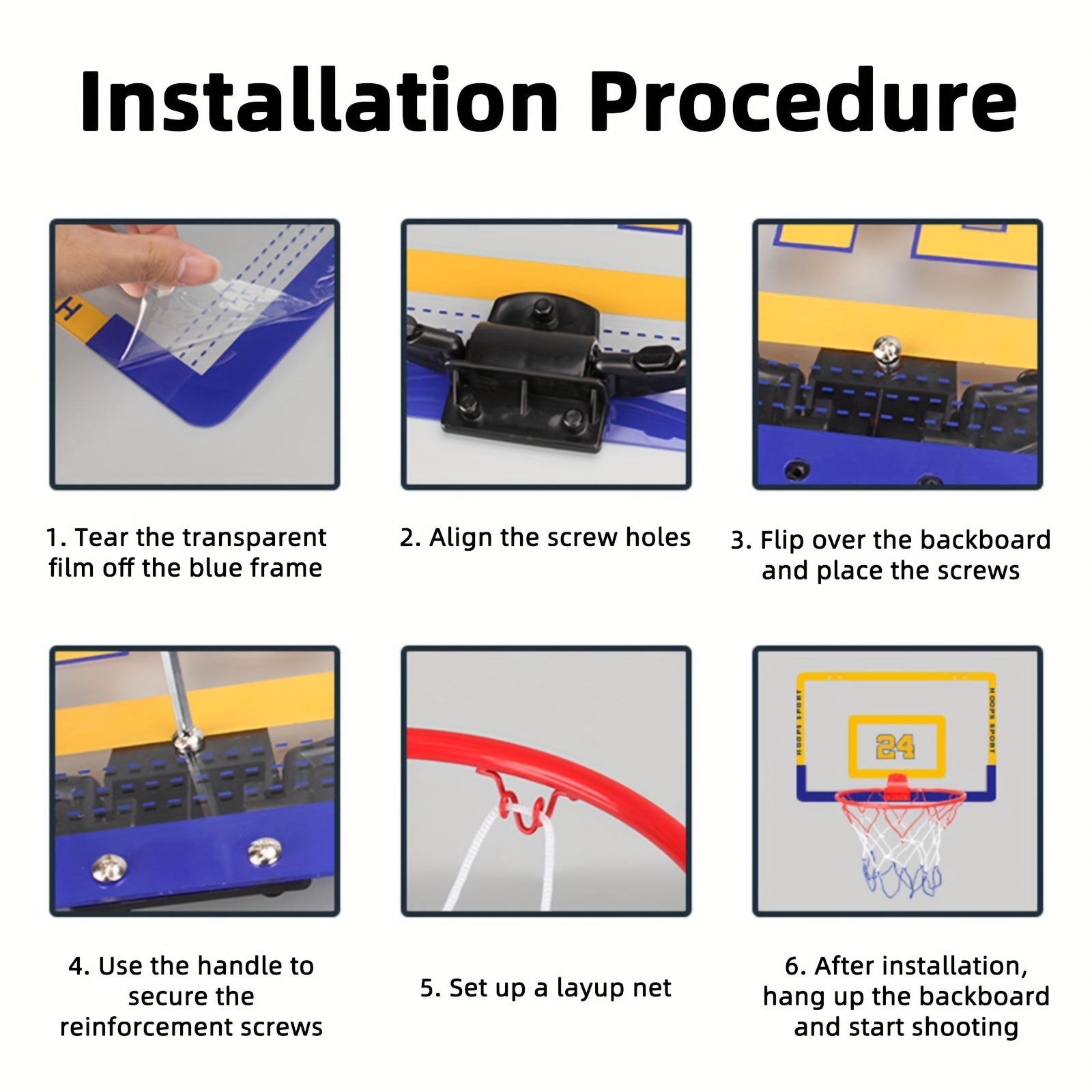 Easy install Foldable Basketball Hoop No drill Wall Mount Temu