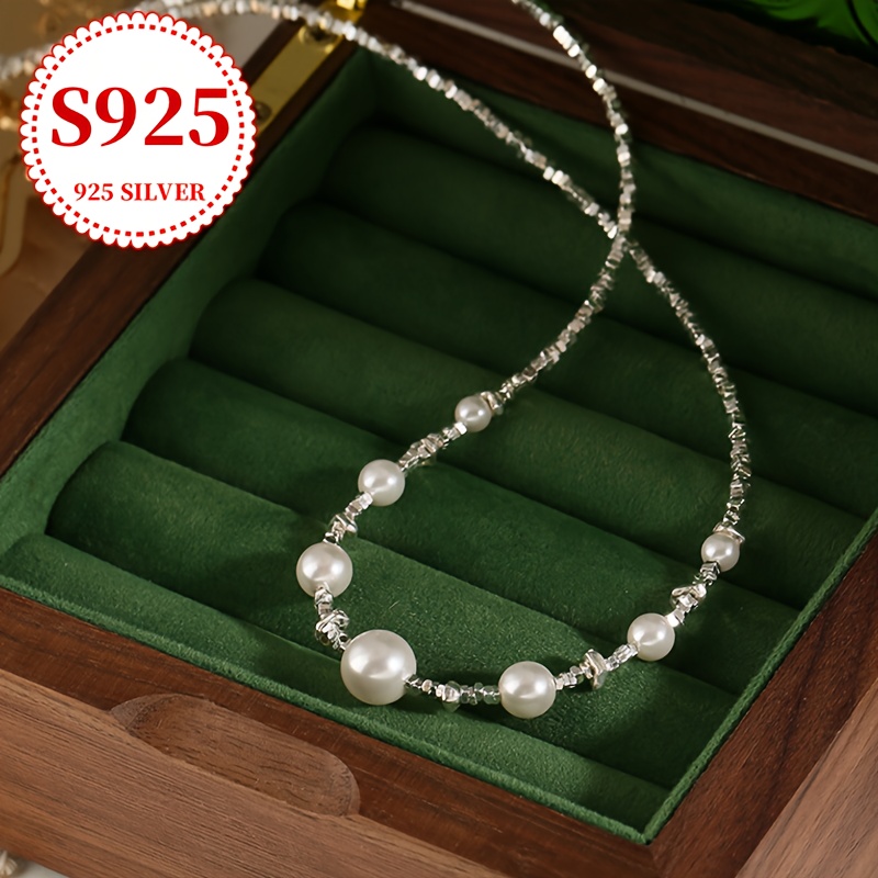 

de Perles Élégant en Argent S925 - Cadeau Fiançailles, de & - | d' | Décontractée & Spéciales | Perles de Qualité | | les Êtres Chers