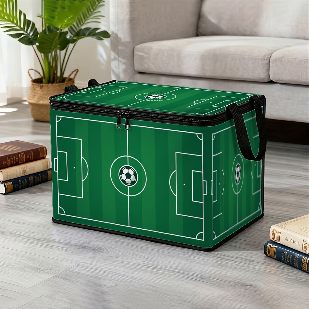 TEMU 1pc Athletic Sports Storage Box (with Lid) â Soccer Field Football Court Rectangular Storage Box Suitable For Wardrobes, Multiple Sizes ,
