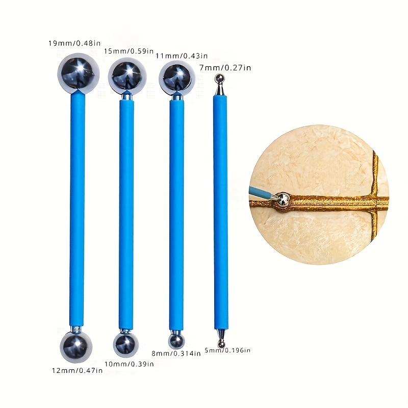 Image of 4pcs Ceramic Tool Set For Cleaning Floor - Featuring Dual Steel Ball Bearing Repair Rods And Vacuum Nozzle To Damage