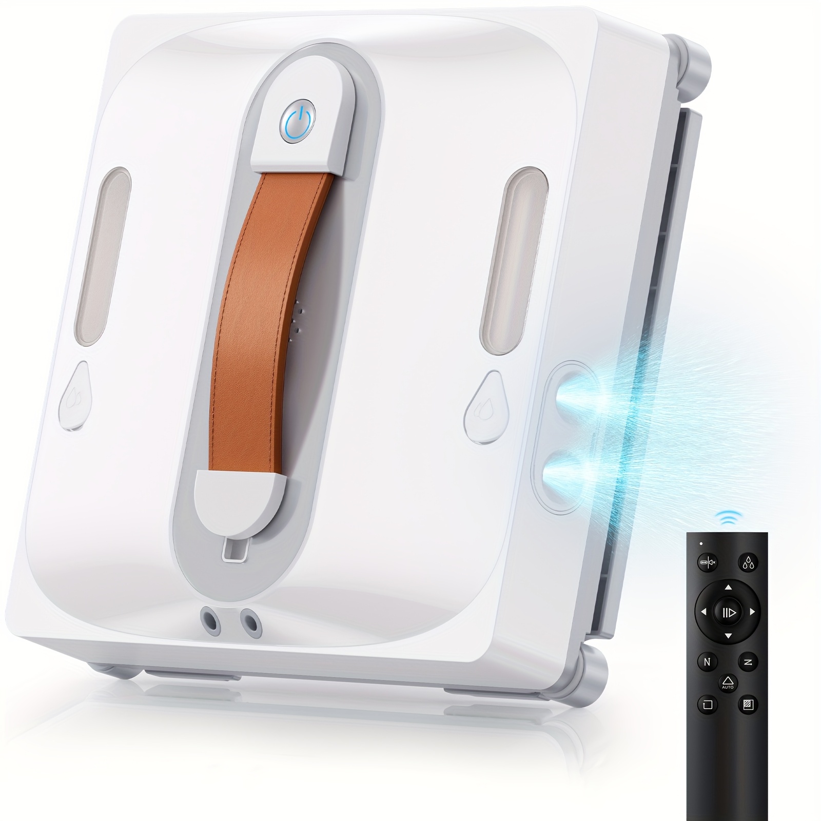 Image of Lubluelu Automatic Window Cleaning Robot, 11.5kpa Strong Suction, Edge Cleaning, 8 Safety Protections, Remote Control, With Safety Rope, For Glass And Tiles