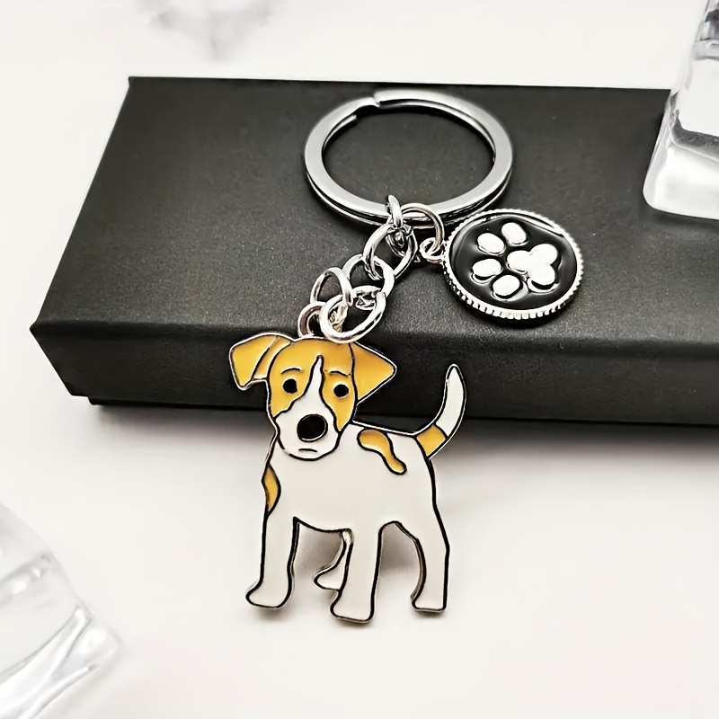 

Jack Terrier Dog Keychain - Cute Animal-themed, , Design - Perfect Gift For Pet Lovers