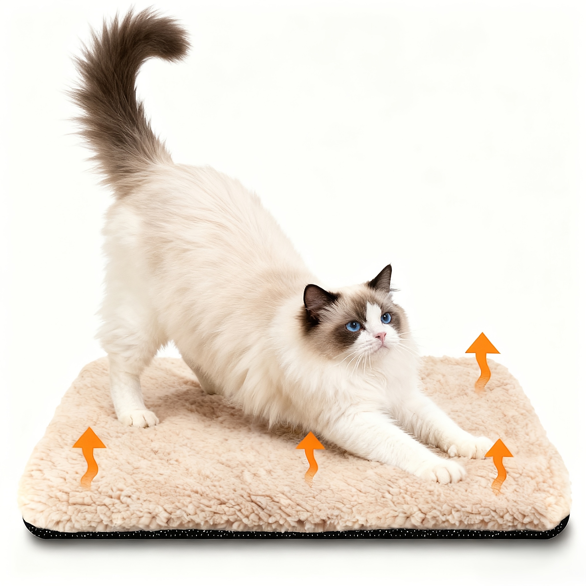 TEMU Super Soft Warm Cat Bed, Thermal Dog Crate Bed Mat For Sleeping, Washable Anti-slip Pet Kennel Pad For Small Medium Puppy Kitten Indoor Outdoor