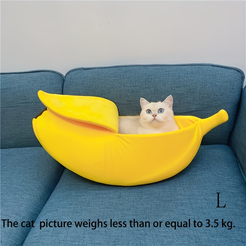 

Cute & Cozy Banana-shaped Cat Bed - Keep Your Furry Friend Warm & Snug!