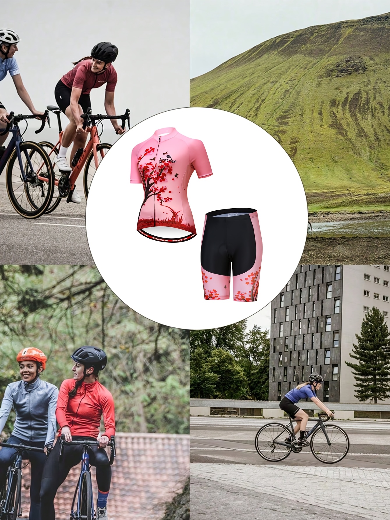 Fashion Casual Cycling Outfit Women's Women's Gradient Floral