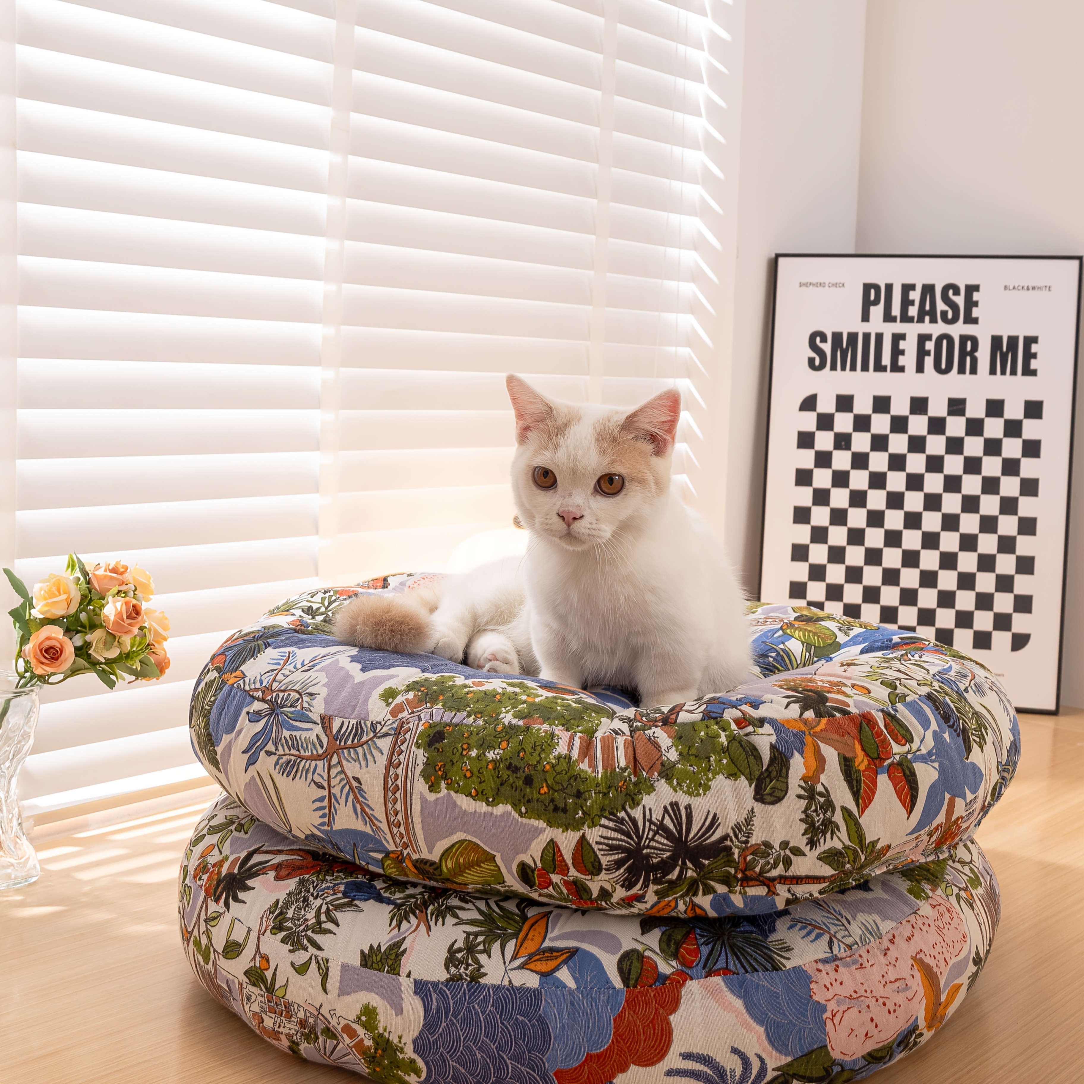 1pc pet cat bed mat soft warm comfortable pet bed winter small nest for cats pet cat bed soft washable comfortable cushion Product details 4