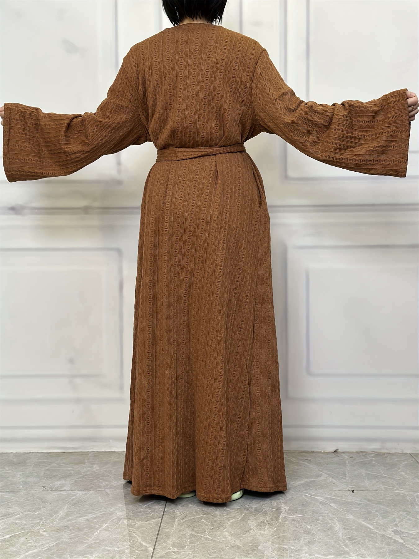 casual long sleeve abaya dress autumn winter - Temu Mauritius