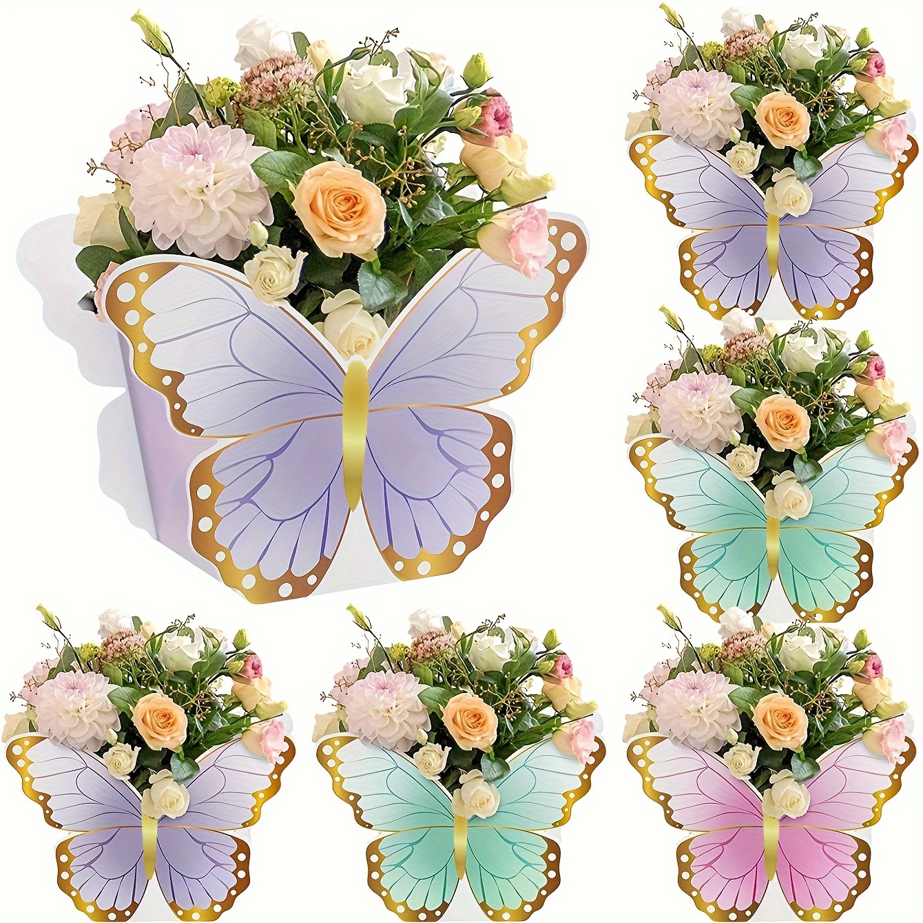 

12pièces Décorations De Table Papillon, Boîte De Décoration De Cadeau Pour Fête D'anniversaire À Thème Papillon