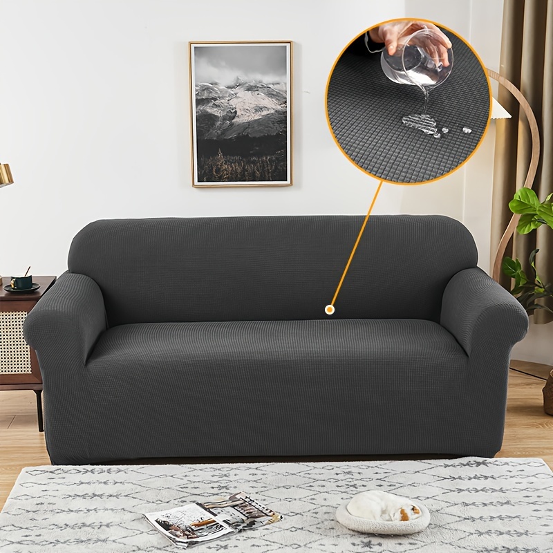 

1pc Waterproof Stretch Sofa Slipcover, Dustproof Sofa Cover, Couch Cover Furniture Protector, For Bedroom Office Living Room Home Decor