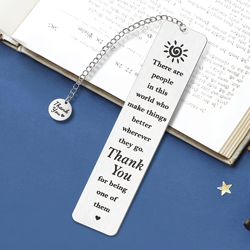 TEMU Stainless Steel Bookmark Gift, Lettering I'm Reading Stainless Steel Disc Pendant Bookmark A For Girlfriend Boyfriend Teacher Book Lovers