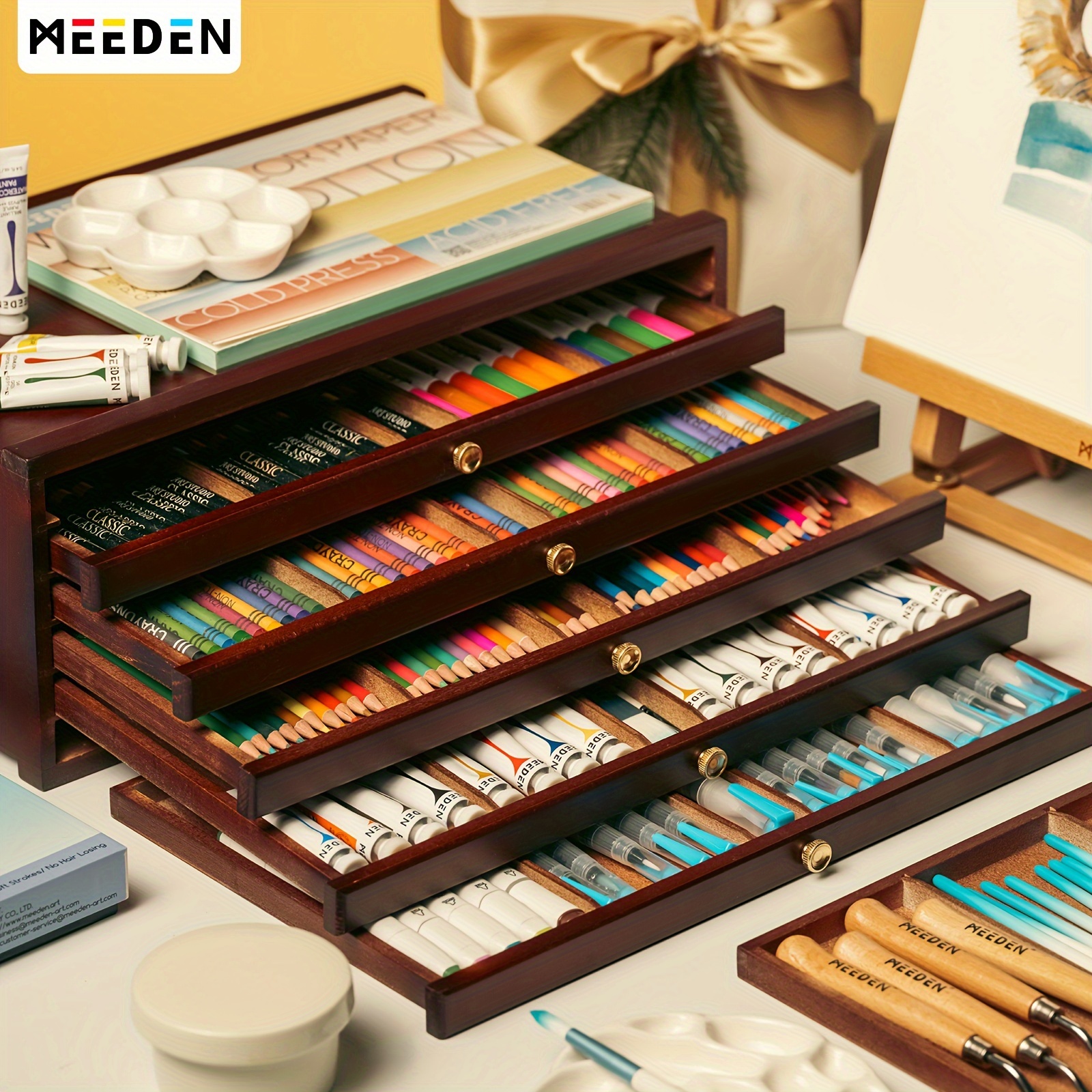 

Meeden 4/6/10-layer German Wood Drawer Storage Box (dark Color)