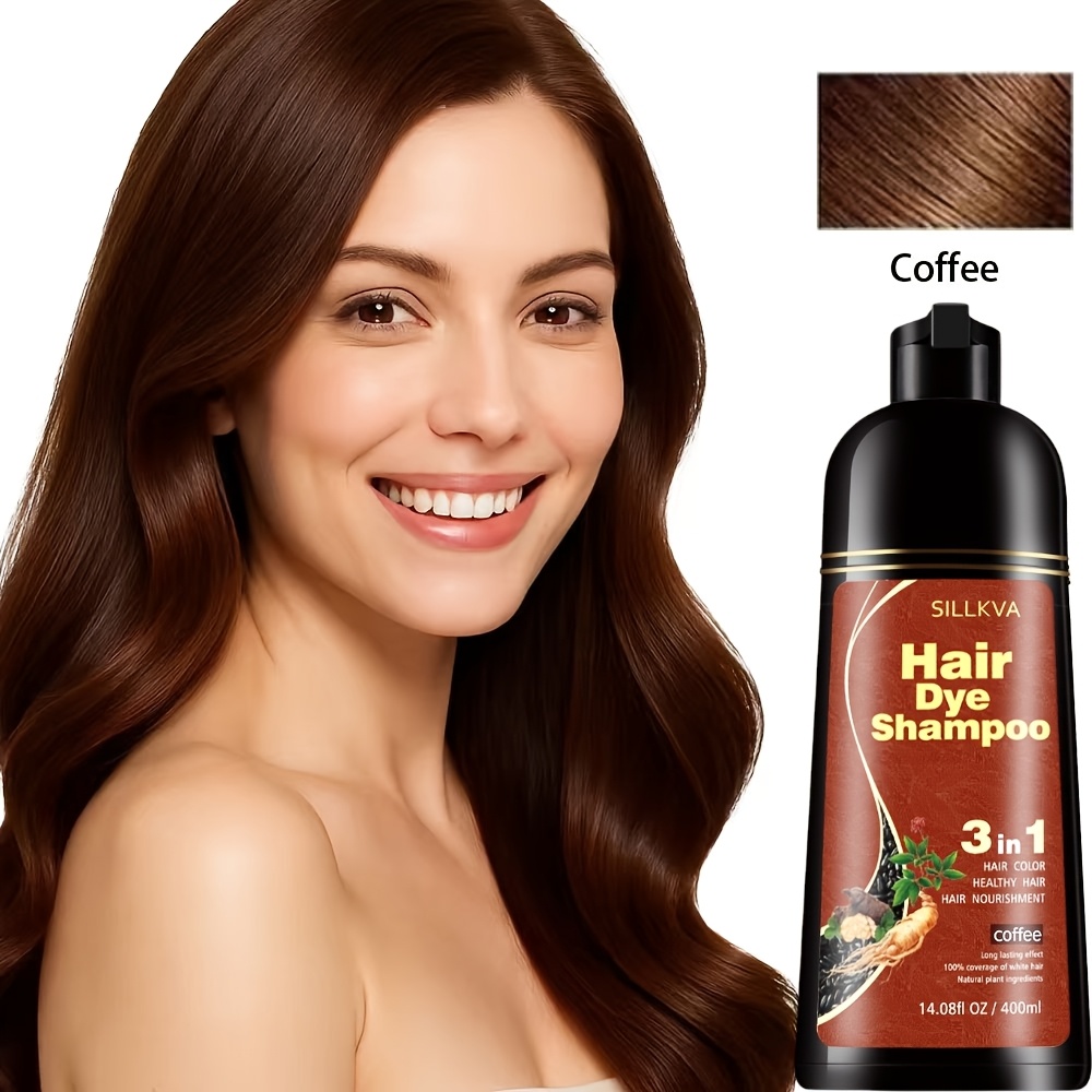 hair color shampoo in black dark brown espresso 3 in 1 - Temu