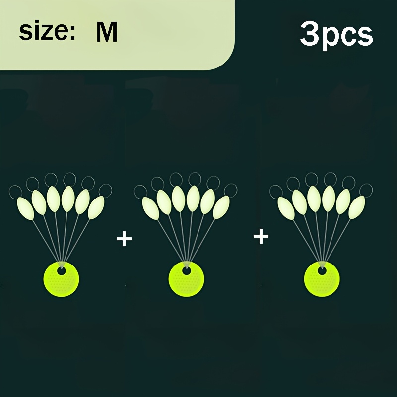 TEMU 3pcs -the-dark -star Floats Fishing Floats Bobbers Fishing Tackle Supplies Fishing Bobbers -star Float Bobbers Olive-shaped Float Bobbers Float