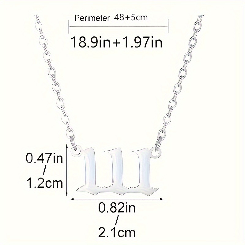 Personalized Stainless Steel 1-9 Number Pendant Necklace