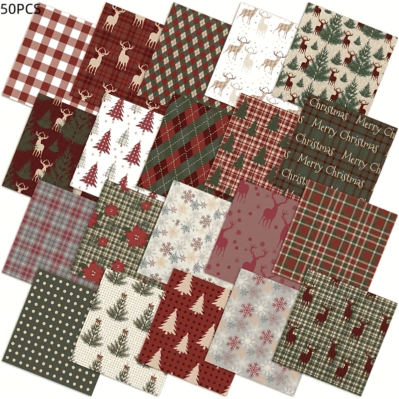 item picture 50 100 christmas themed series handmade   fabric diy   craft random mixed colors