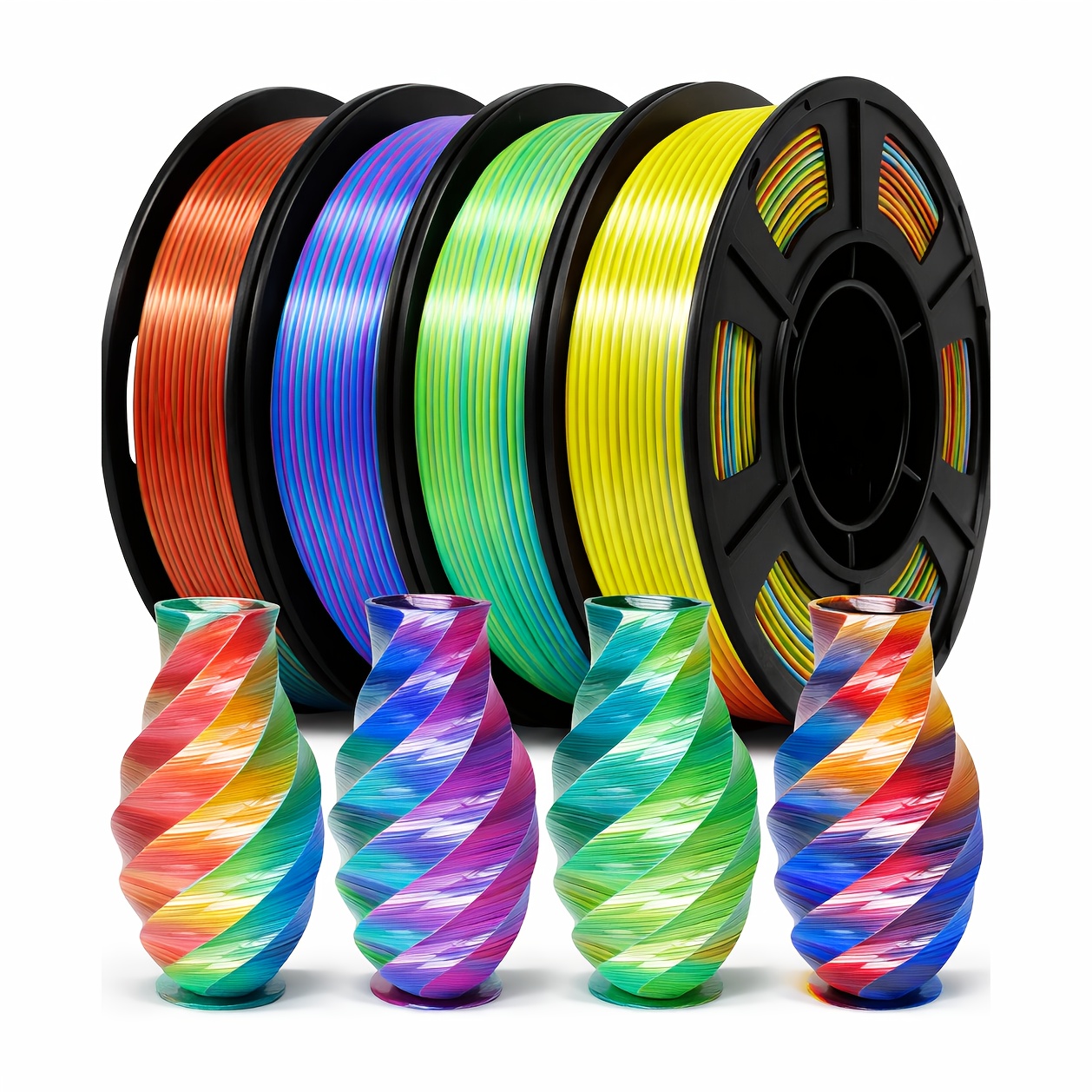 4個セット】250g/個 3dプリンター用フィラメント トリプルカラーpla