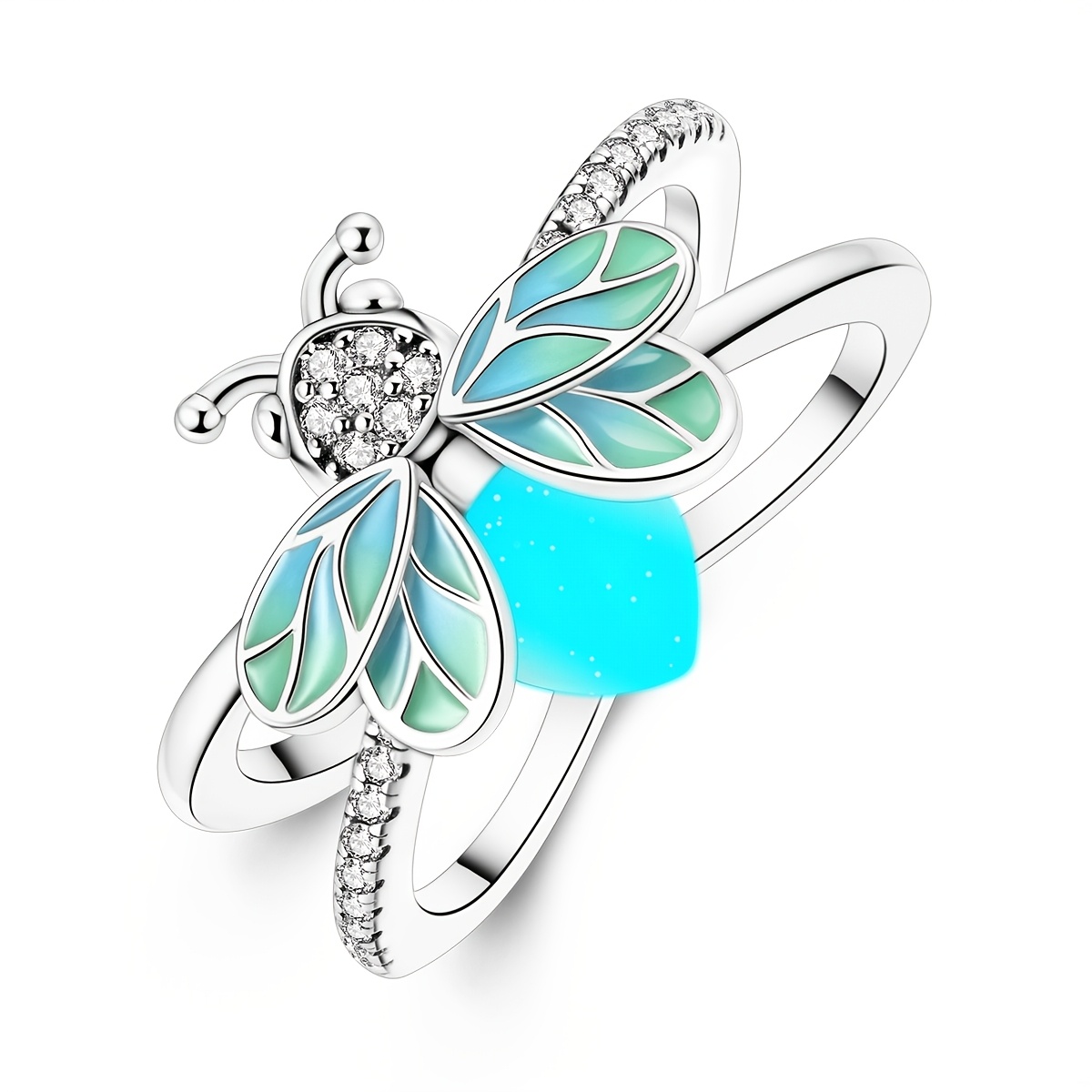 Women's Summer Night Glow Firefly Ring, Elegant Gift
