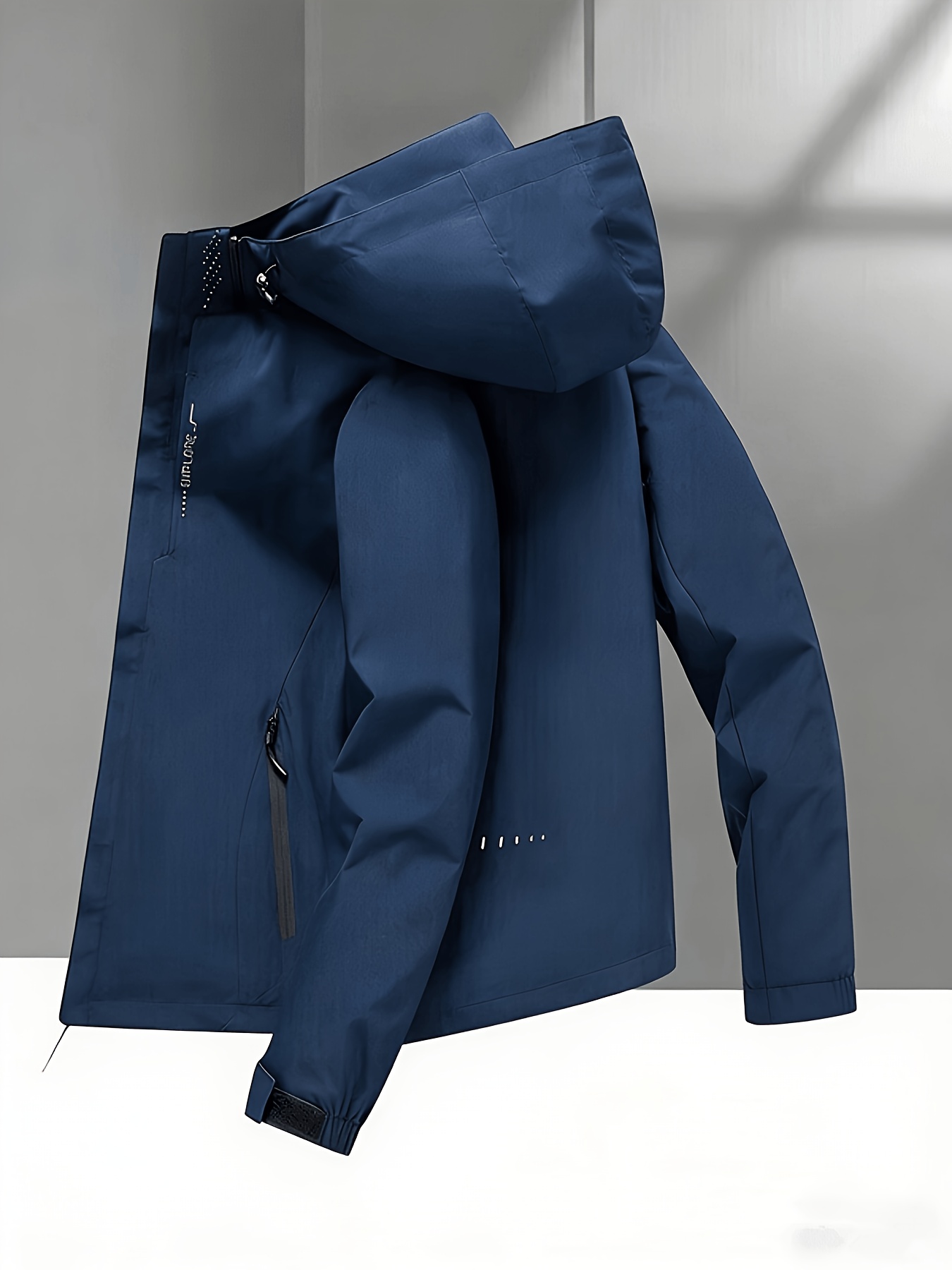 Spring Men's Clothing Sports Zipper Long Sleeve Fashion Loose Solid Camping Sport Casual Outdoor Sports Lightweight Sweatshirts Jacketes Hooded Shell Outdoor Hiking Hoody Jacket Coat for Man Jacket Male