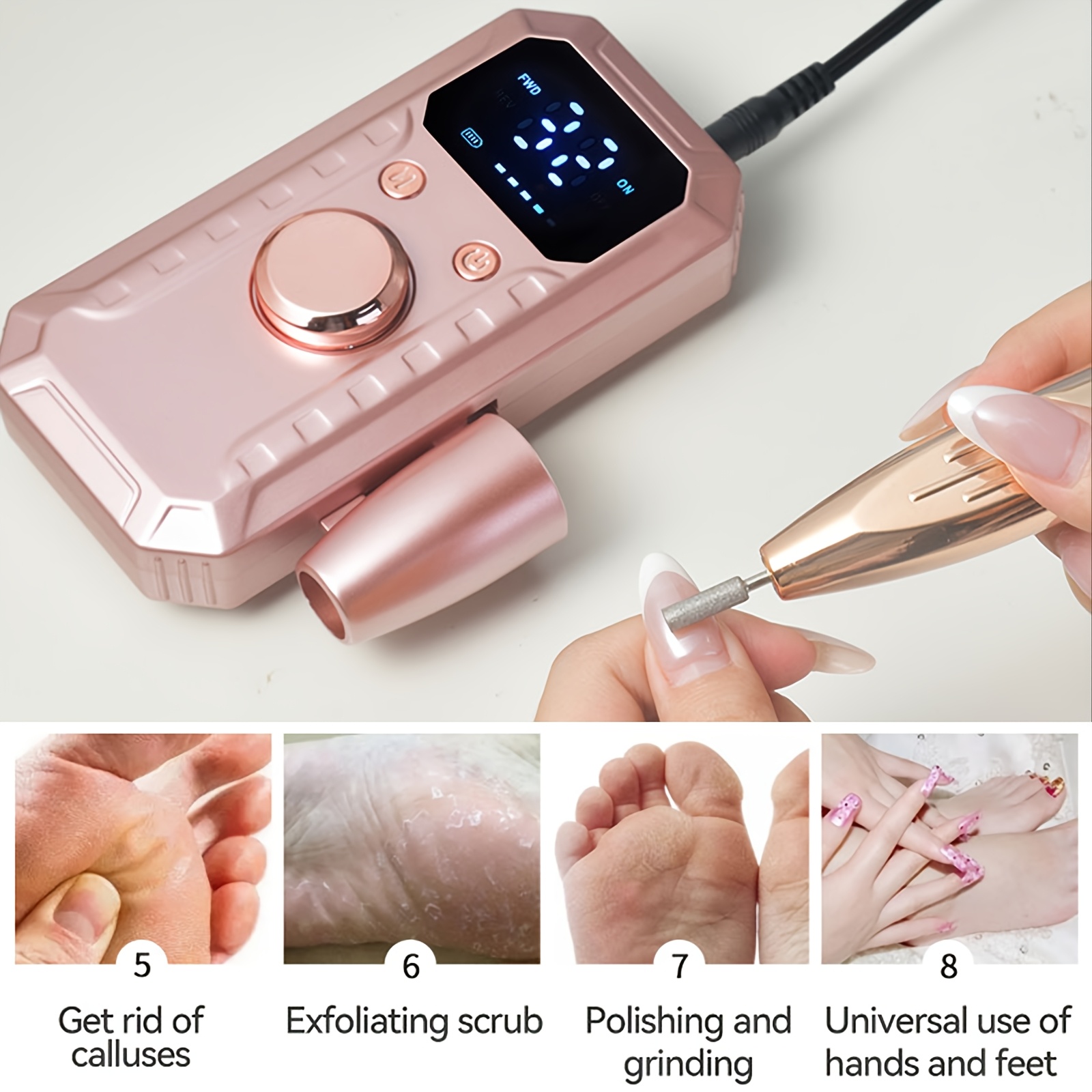 Professional Electric Nail Drill Machine with 32-Speed Adjustable Output & 11 Drill Bits
