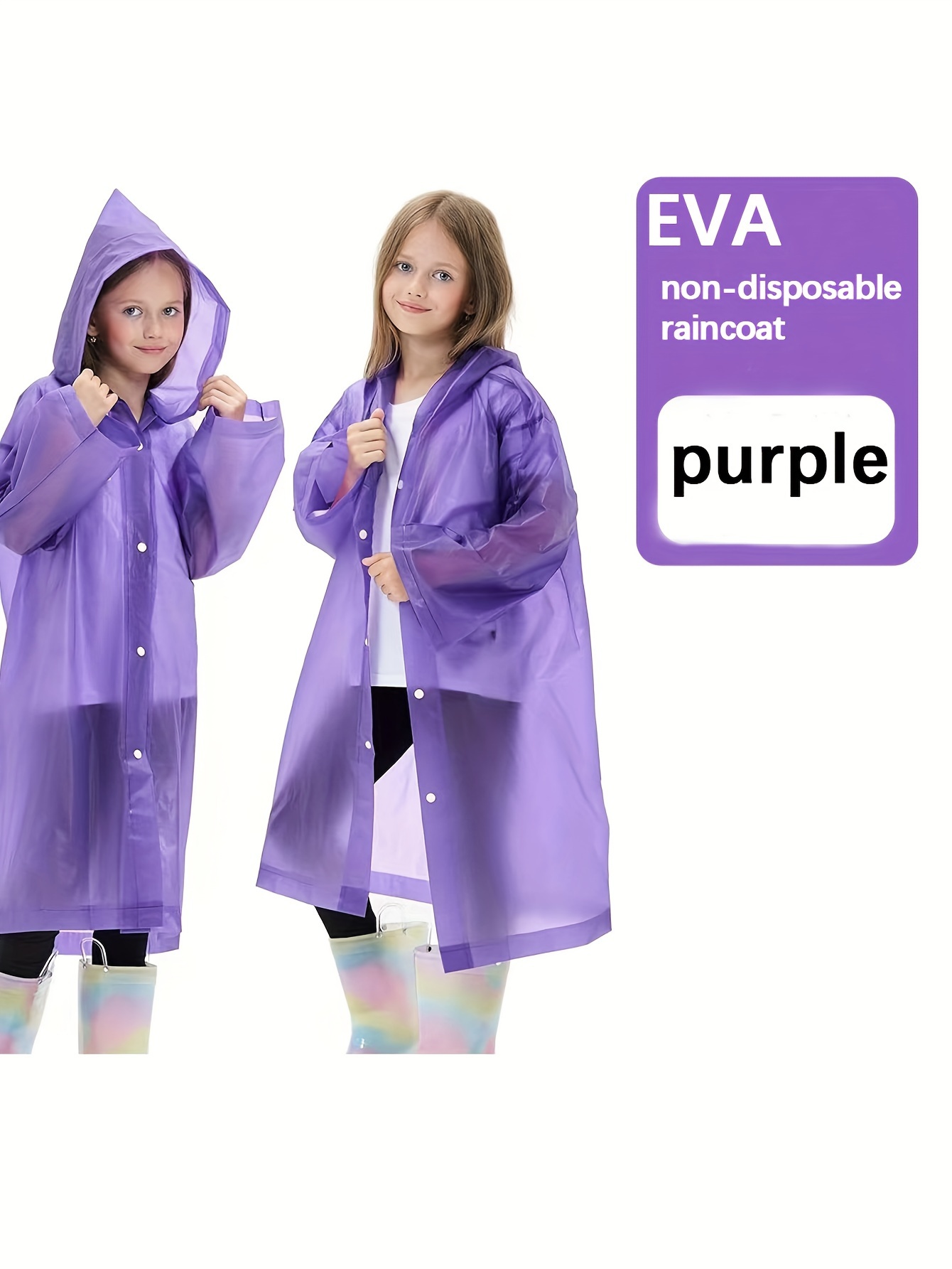 a small size thickened and stylish reusable raincoat for children aged 5 8 transparent portable with a backpack suitable for hiking for boys and girls
