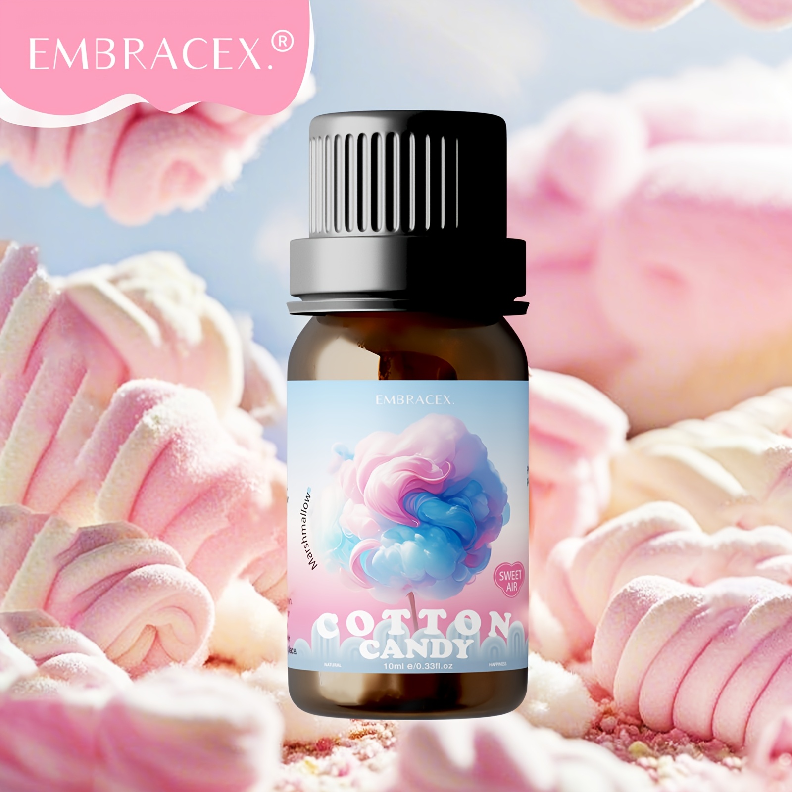 Image of Marshmallow Essential Oil, Food Fragrance, High Difficulty, Long-lasting Fragrance, Suitable For Facial Skincare, Body Massage, Soap Making, Suitable For Men And Women - 1pc 10ml
