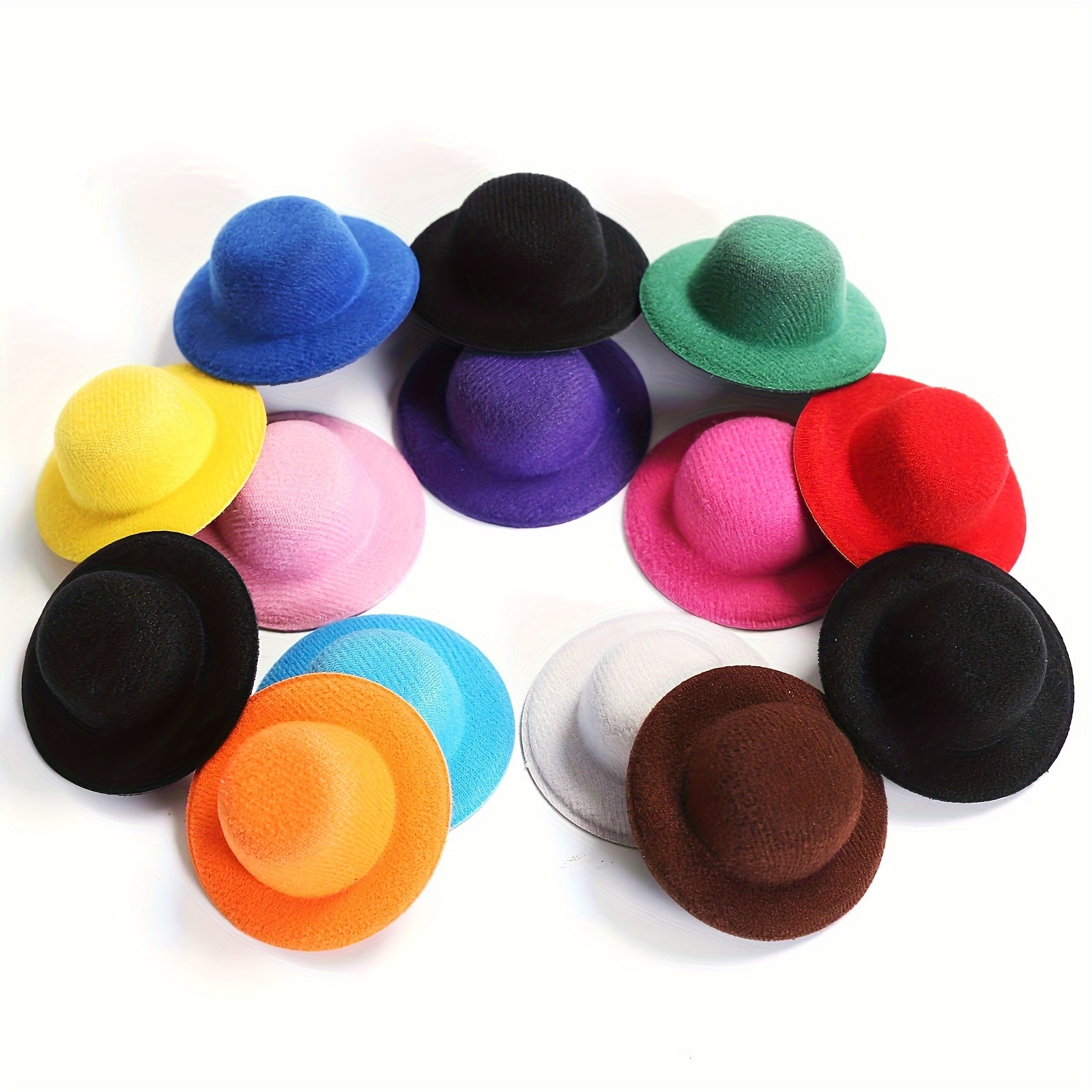 

Aogue 10-pack Mini Felt Hats In Assorted Colors - Diy Jewelry Making Charms & Accessories Jewelry & Accessories Hat Accessories