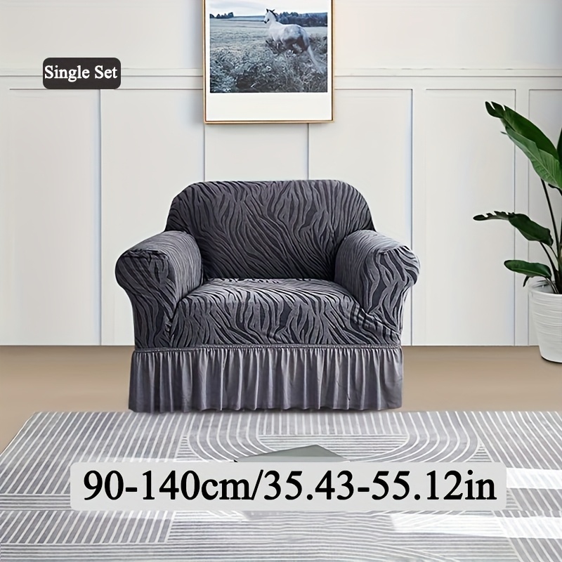 TEMU 1 housse de canapé jacquard universelle, protecteur élastique anti-pet pour salon et chambre - Adaptée aux canapés 1/2/3 places (Promo)