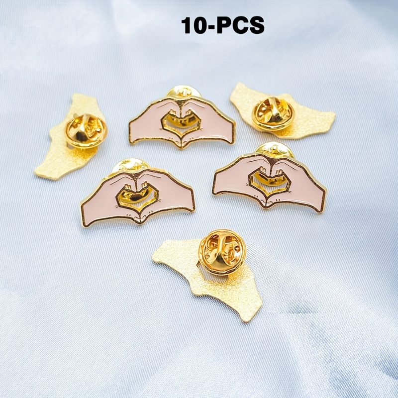 E-shop Zwei Hände Herz Freundschaft Liebe Email Knopf - Herz Geste Pin für Paare, Freunde, , Hochzeit, perfektes Geschenk