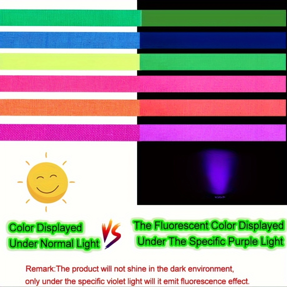 Neon Light Gaffer Fabric Tape Fluorescent Rainbow Color Uv - Temu