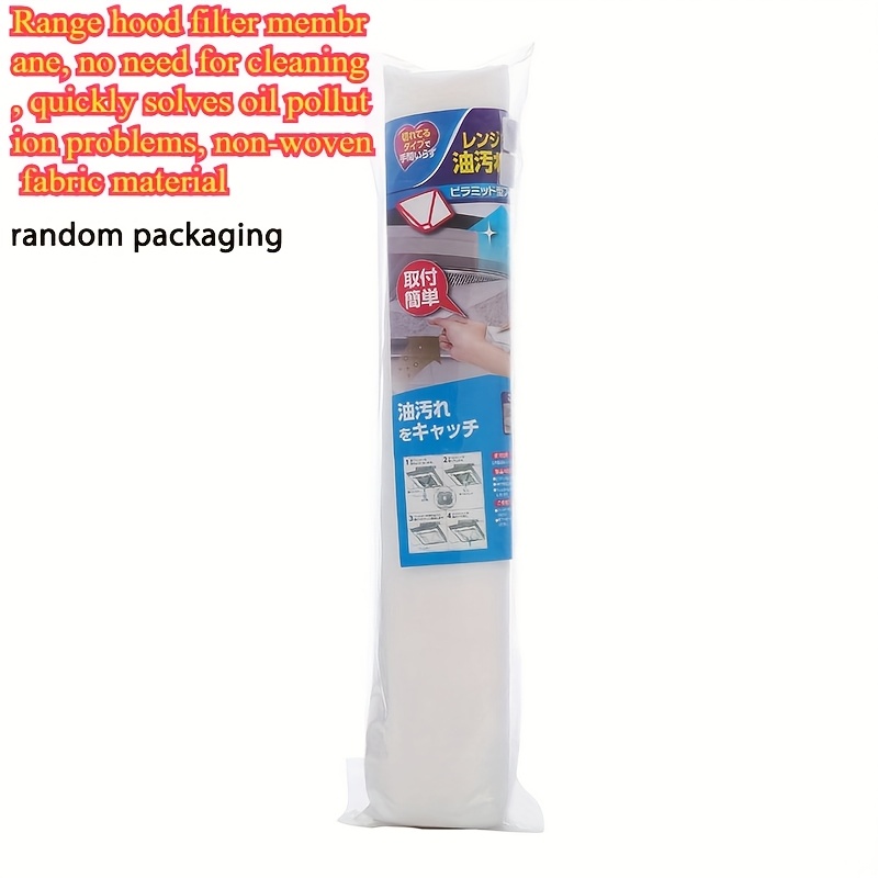 TEMU 393.7 Inches Range Hood Filter Membrane And Disposable Filter Sheet - Hook-and-loop Random Packaging Heavy Non-woven Texture, Easy To Trim