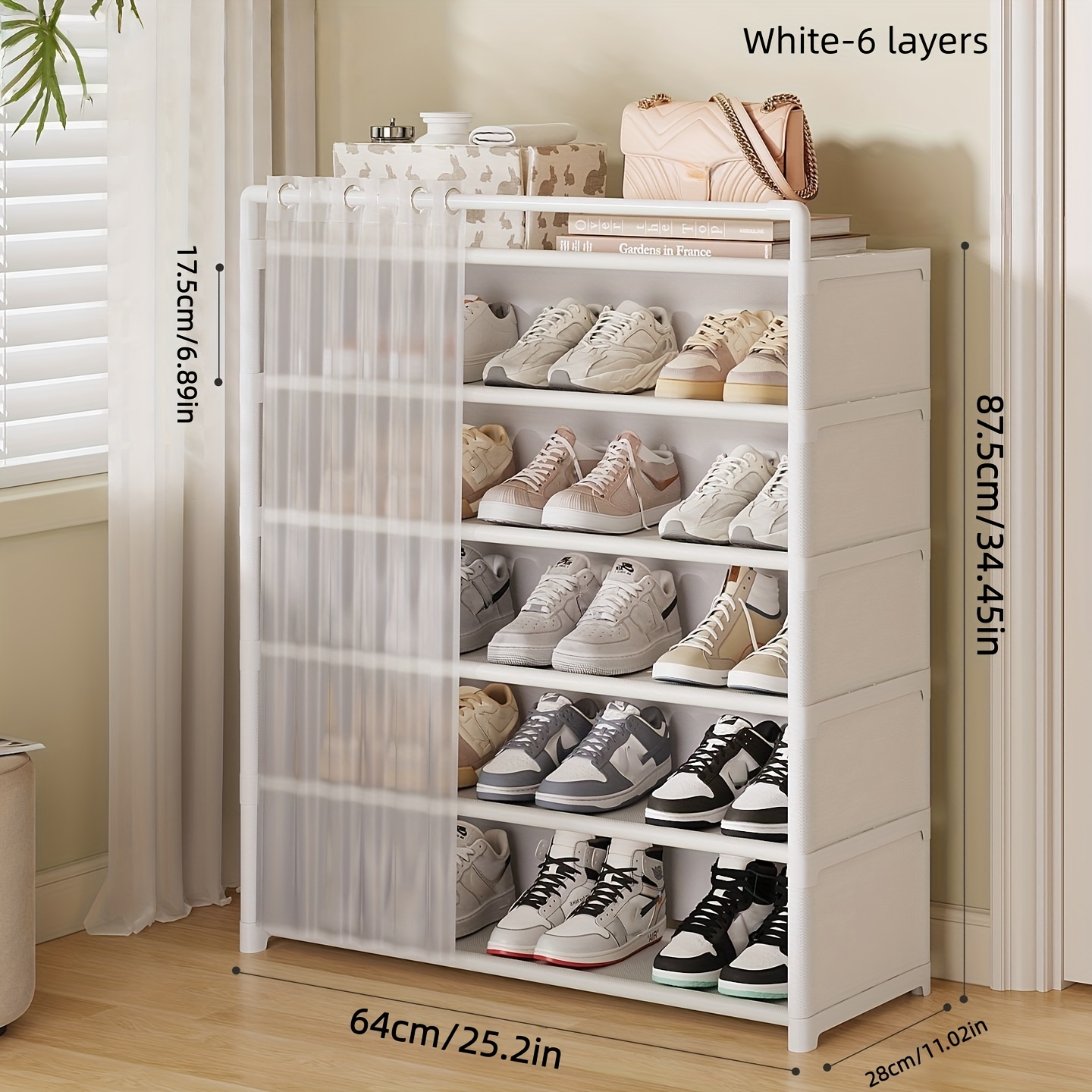 1pc 4 Space Saving Shoe Rack Easy Assemble