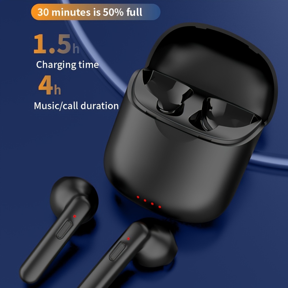 

2024 Year New Wireless Earphones, Wireless Headphones With Led Display And Touch Control, In-ear For Sports/music/game, Headset For Los/android