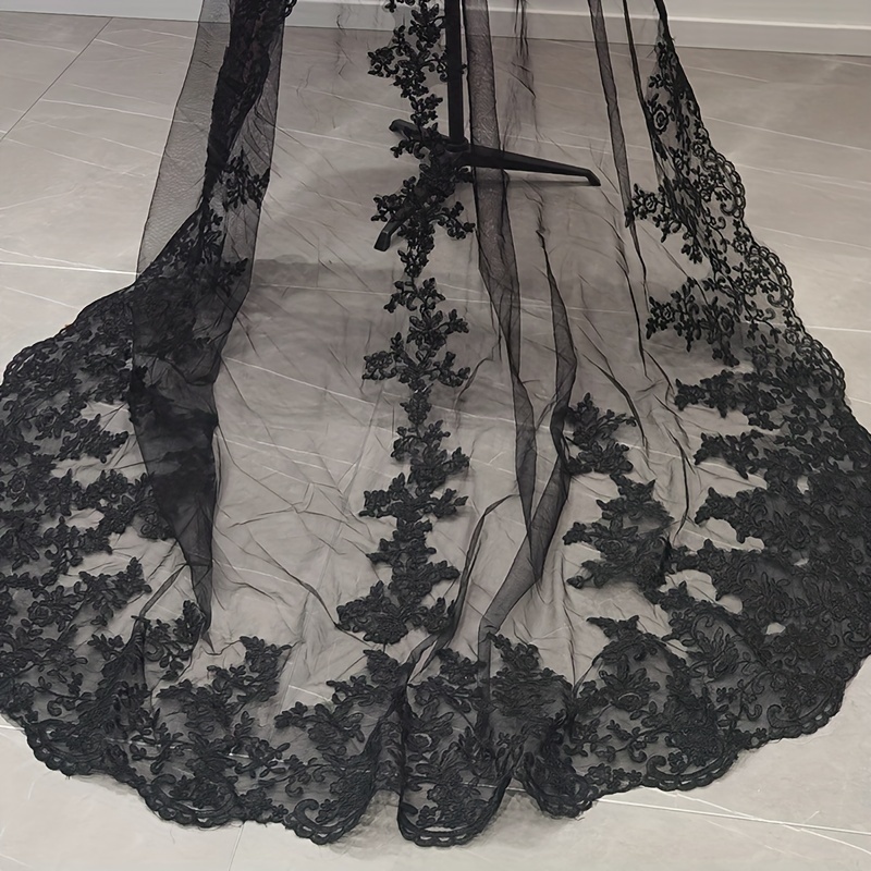 элегантное 6 5-футовое однослойное кружевное свадебное вуаль с гребнем романтический свадебный аксессуар в деталях 5