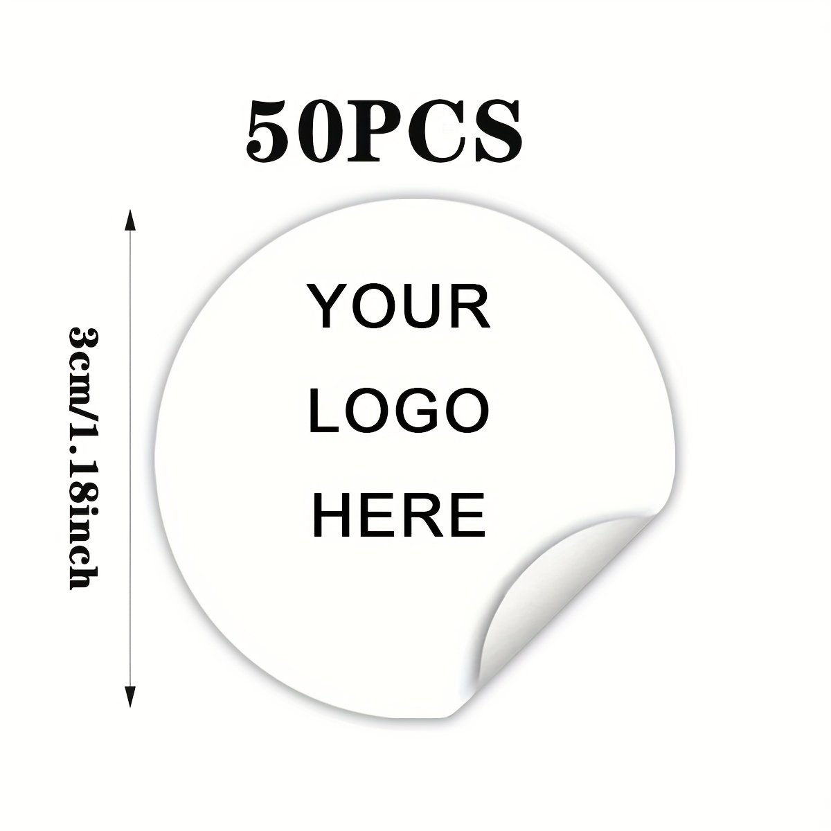 TEMU 50/100/150pcs Custom Transparent Stickers, Transparent Stickers, Corporate Personalized Stickers, Logo And Text Name Picture Photo Transparent