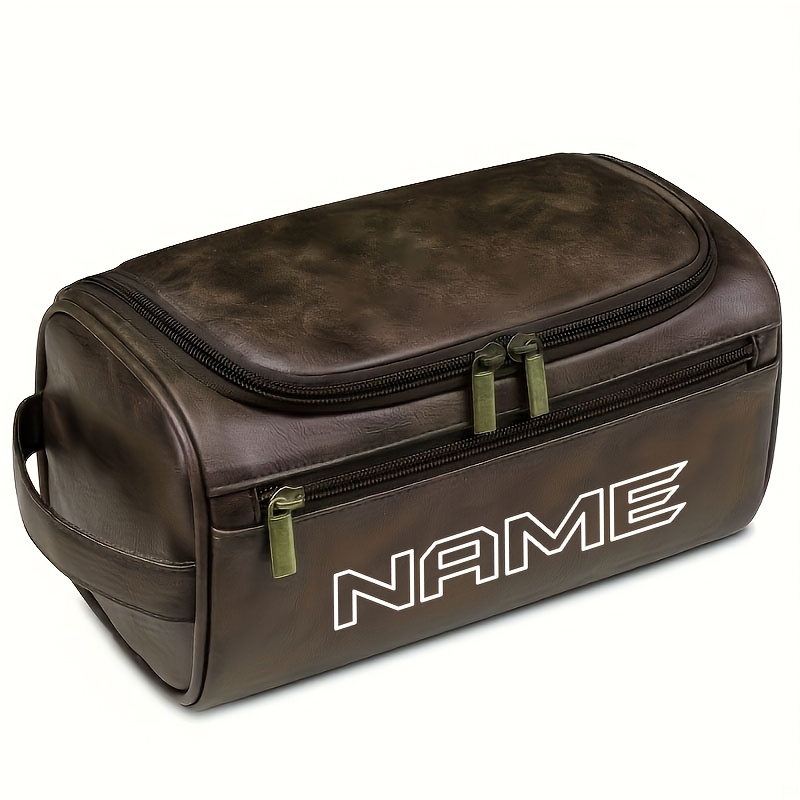 TEMU Customizable Men's Toiletry Bag, Personalized Large Travel Toiletry Organizer Hanging Toiletry Pouch, Men's Travel Shaving Kit Accessories