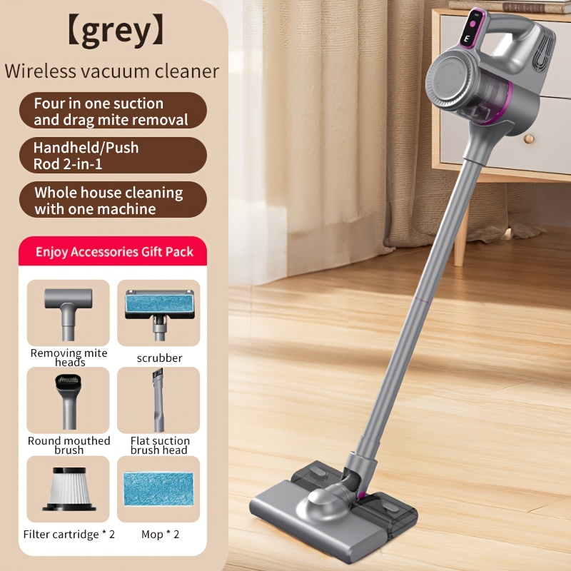 TEMU Cordless Vacuum Cleaner, 40kpa 60min Foldable For Pet Hair | Foldable Tube Cleans Under Furniture Without Bending. Led Display Usb Rechargeable,