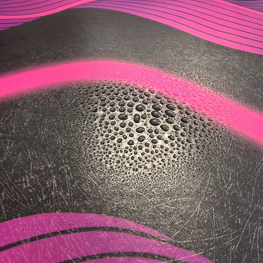 3D Red Wave Pattern Self-Adhesive Vinyl Wallpaper Roll - Pink & Black Textured Design for Living Room, Bedroom, Hallway, and Furniture Makeover - Easy Peel & Stick Application, Room Decor
