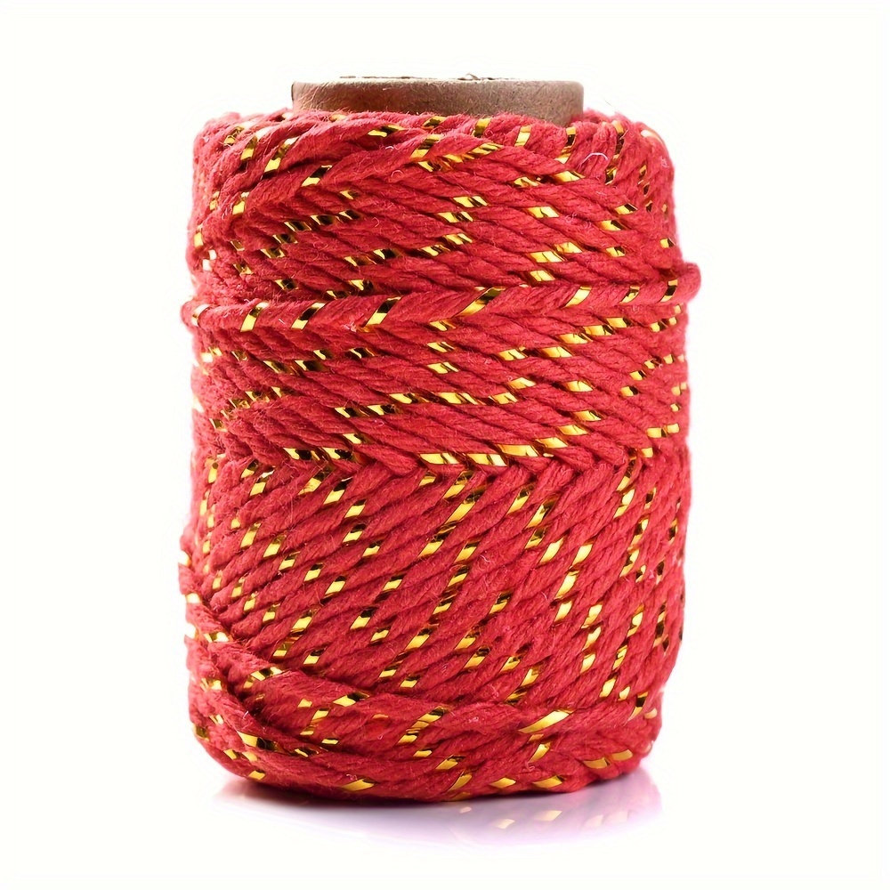 Image of 1roll 20meters 2mm Colorful Rope Braided Vintage Double Spelled Rope For Handmade Diy Christmas Decoration