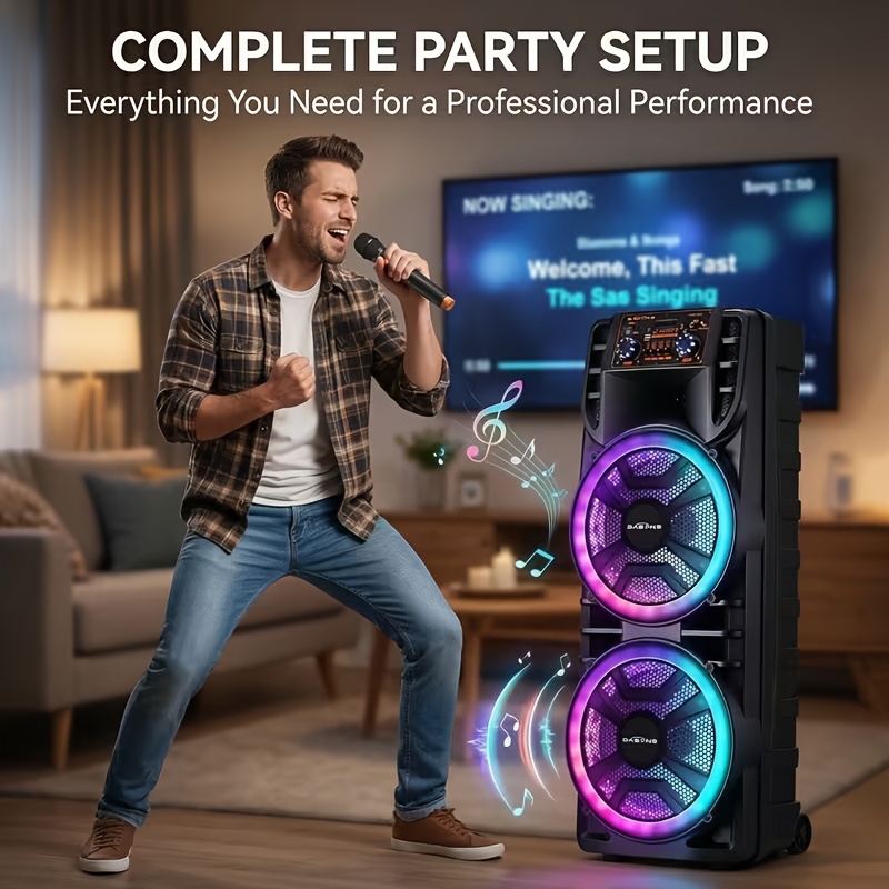 7000W Portable Party Bluetooth Speaker with Subwoofer