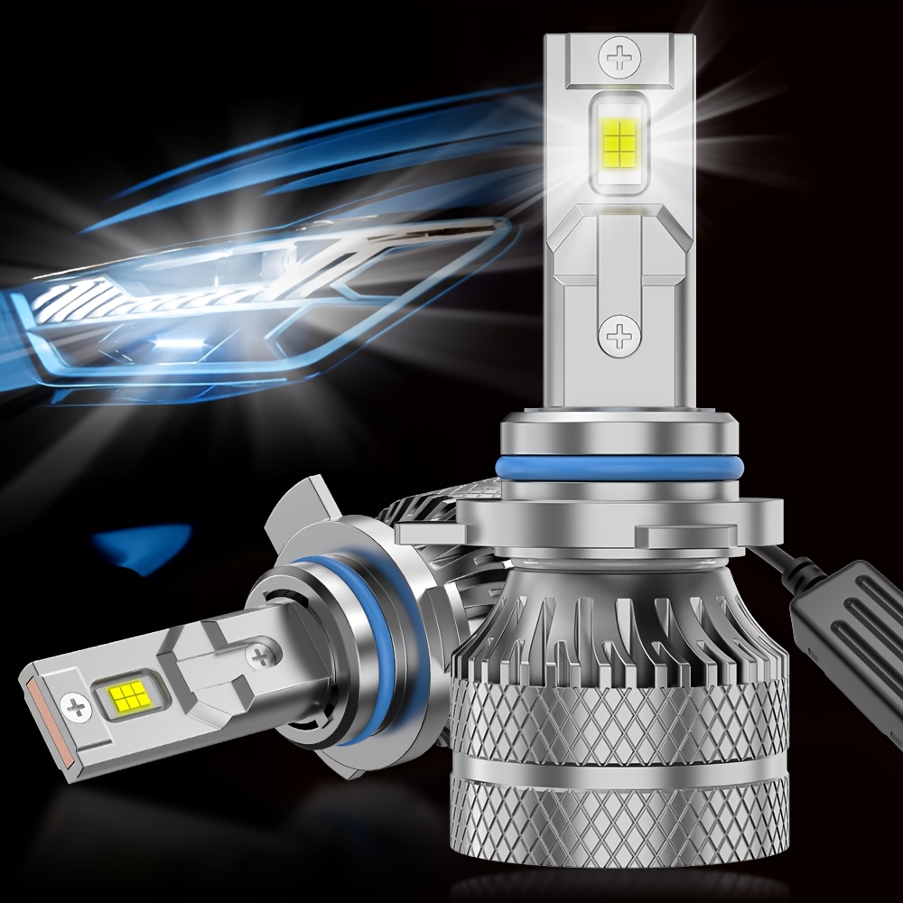 TEMU 2pcs Led Car Light H1 H4/9003/hb2 H7 H18 H8 H9 H11 H16 9005/hb3 9006/hb4 9012/hir2-b007, High Power, 6500k Cool White, 12v-24v, , No Batteries