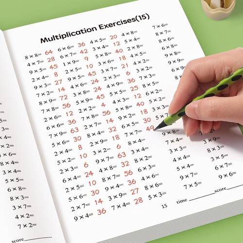48 page multiplication division workbook for 9s durable paper practice book with exercises school supplies math learning tools and christmas gifts