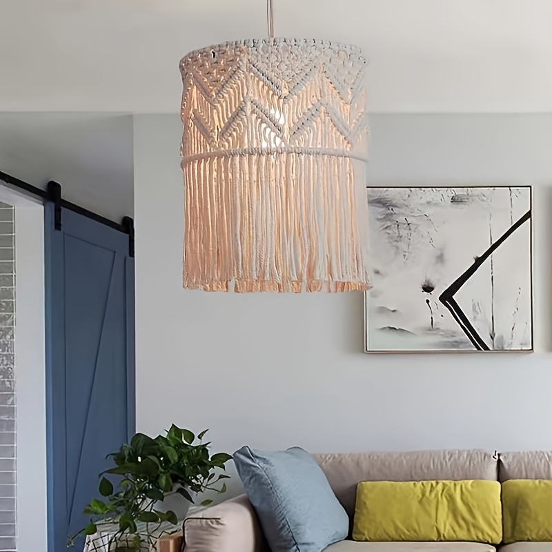 

1pc Handmade Woven Lampshade, Tapestry, Famous Accommodation Lighting Accessories, Room Decoration, Wall Hanging