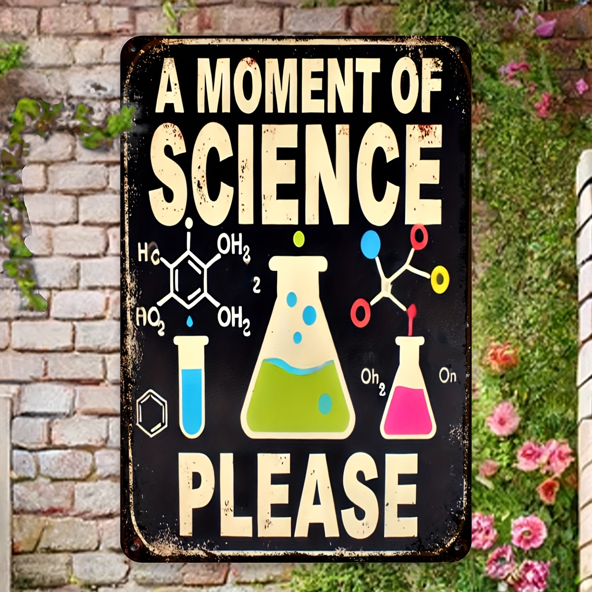 TEMU Decorative Signs & Plaquesdecorative Signs & Plaques Lab Wall Art - Rustic Aluminum Sign For Classrooms, Homes, Cafes, Men's Caves, Bars,